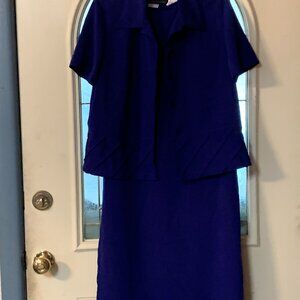 Ladies Size 10 MLM Deep Purple Dress with Jacket